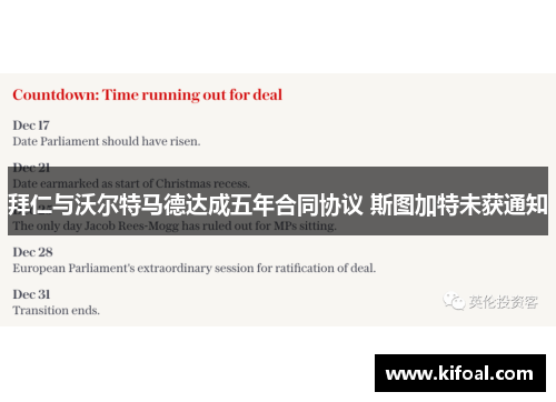 拜仁与沃尔特马德达成五年合同协议 斯图加特未获通知 拜仁与沃尔特马德达成五年合同协议 斯图加特未获通知